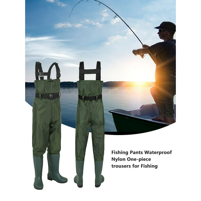 Careslong Moisture-proof Suspenders Fishing Pants Waterproof Nylon One-Piece Trousers for Fishing, adult Unisex, Size: 39