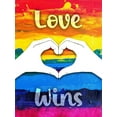 thumbnail image 2 of Prime, Marcus 19x24 White Modern Wood Framed Museum Art Print Titled - Love Wins, 2 of 4