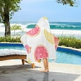 thumbnail image 3 of Yayeee Kids Hooded Towels Toddler Soft Absorbent Beach Bathing Wrap 50" x 23.5", White Grapefruit Slices, 3 of 5