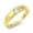 Clear/ Yellow Gold-Toned, variant on Bezel Set Simulated Emerald CZ Round Plain Ring Sterling Silver Size 8
