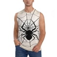 thumbnail image 2 of Lsque Spiders On The Web 1 Print Men's Cotton Blend Sleeveless Muscle Shirts (S-3XL)- Moisture Wicking, Odor Protection, UPF 30+,X-Large, 2 of 8
