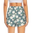 thumbnail image 2 of Lsque Flower Printed Women's Running Shorts with Liner Pockets,Elastic Quick Dry Workout Athletic Gym Yoga Shorts,Womens High Waist Shorts-X-Large, 2 of 9