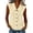Yellow, variant on Women's Sleeveless Blouse-Solid Color Eyelet Collar Top for Summer