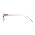 thumbnail image 4 of Mens Old School Double Bridge Narrow Rectangle Metal Rim Sunglasses Silver Pink, 4 of 4