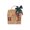 Type B, variant on Decorative Rattan Suitcase Box Plastic Handwoven Wicker House Shaped Basket with Handle Festival Gift Wrapping Bag