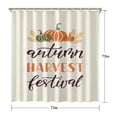 thumbnail image 3 of Rideau de Douche Festival de Récolte d'Automne Citrouille, Rideaux de Baignoire Lavables avec Crochets Tissu Polyester Basique pour Salle de Bain Baignoire Vacances d'Automne, 3 of 5