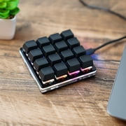 16-Key Programmable Mechanical Macro Pad, Custom One-Handed Shortcut Keypad with SayoDevice Support, Onboard Storage Plug-and-Play Gaming Keypad, Black