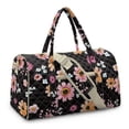 thumbnail image 2 of Garronmavis Large Floral Quilted Duffle Bag for Women, Lightweight Weekender Travel Bag Carry On Bag with Zipper Pockets for Gym, Dance, Overnight Trips, 2 of 7