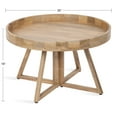 thumbnail image 2 of Kate and Laurel Avery Round Coffee Table, 30 x 30 x 18, Natural Wood, Decorative Mid-Century Modern Coffee Table for Storage and Display, 2 of 8