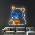 thumbnail image 5 of Handmadetneonsign Cat Drinking Tea Neon Sign, Cat Tea Cup Led Sign, Cat Glasses Neon Lights, 5 of 5