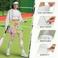 thumbnail image 6 of FUIALDOLG Women's Rainbow Tie Dye Skirted Leggings with Pockets Musical Notes Leggings for Yoga Lady High Waist Tennis Legging with Skirt Golf Pleated Skirts Golf Clothing Music Teacher Outfits, 6 of 7
