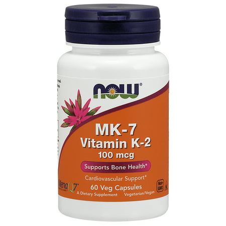NOW Supplements, MK-7 Vitamin K-2 100 mcg, 60 Veg (Best K2 Mk7 Supplement)