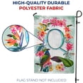 thumbnail image 5 of America Forever Summer Floral Wreath Monogram Garden Flag Letter Q 12.5 x 18 inches Parrot Macaw Hibiscus Palm Leaves Double Sided Vertical Outdoor Yard Lawn Decorative Tropical Garden Flag, 5 of 5