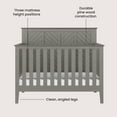 thumbnail image 5 of Child Craft Atwood 4-in-1 Convertible Crib, Chevron Panel Design, 3 Mattress Heights, Lunar Gray, 5 of 8