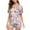 Pink, variant on Fashion Floral Print Pajama Set - Short Sleeve Button Top & Stretchy Shorts, Trendy Two-Piece Sleepwear for Women,Green L