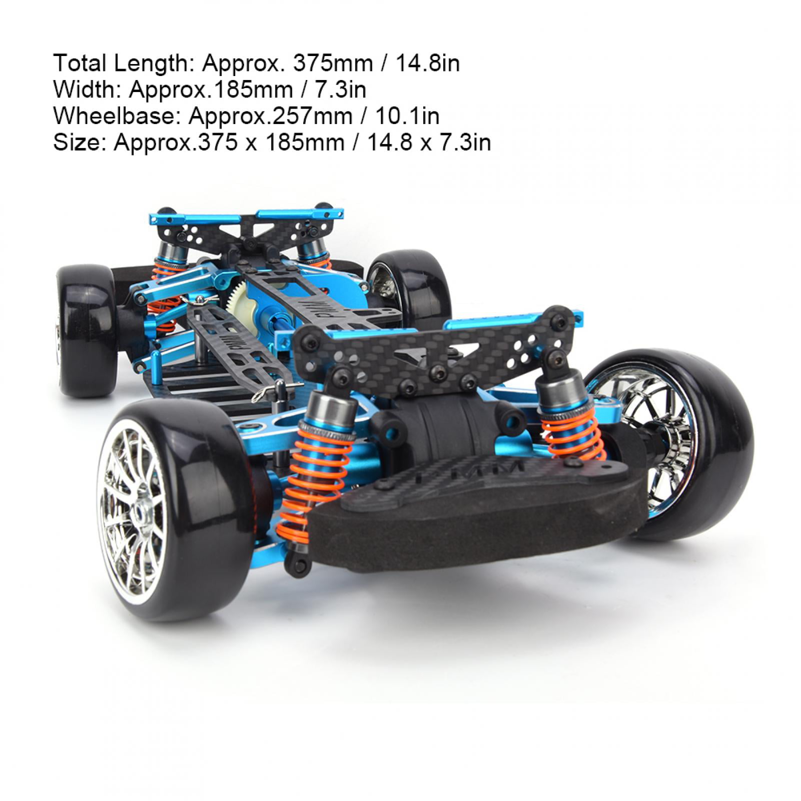 Dilwe Wheelbase Frame Bumper 313mm Metal Wheelbase Assembled Frame Chassis Bumper Suitable for 1/10 RC Crawler Front Transmission