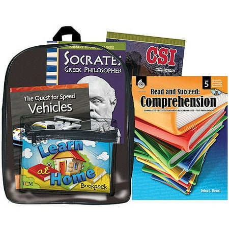 Shell Education Learning At Home Backpack, Grade 5 Reading
