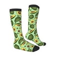 thumbnail image 3 of Daiia Sports Socks Avocado With Seeds Printed Novelty Crew Socks for Men Women Knee High Socks Cotton Socks Soft & Breathable Support Unisex Socks, 3 of 9