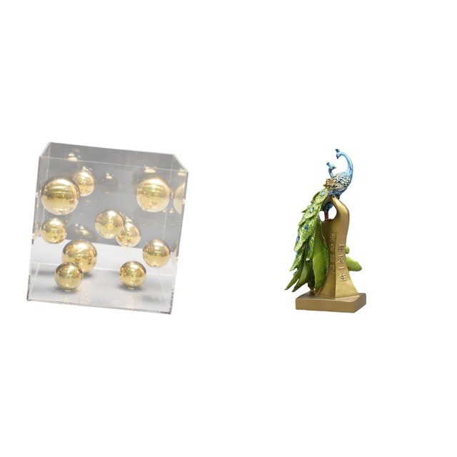 Caja cuadrada de acrílico con tapa de acrílico, adorno de bola, figura de , estatua de resina, vitrina transparente, material resistente, ide
