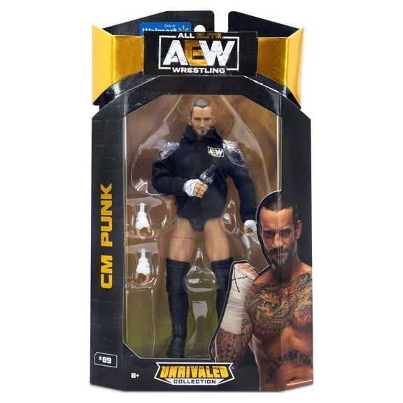 AEW Unrivaled - 6 inch CM Punk Figure with Accessories (Walmart Exclusive)