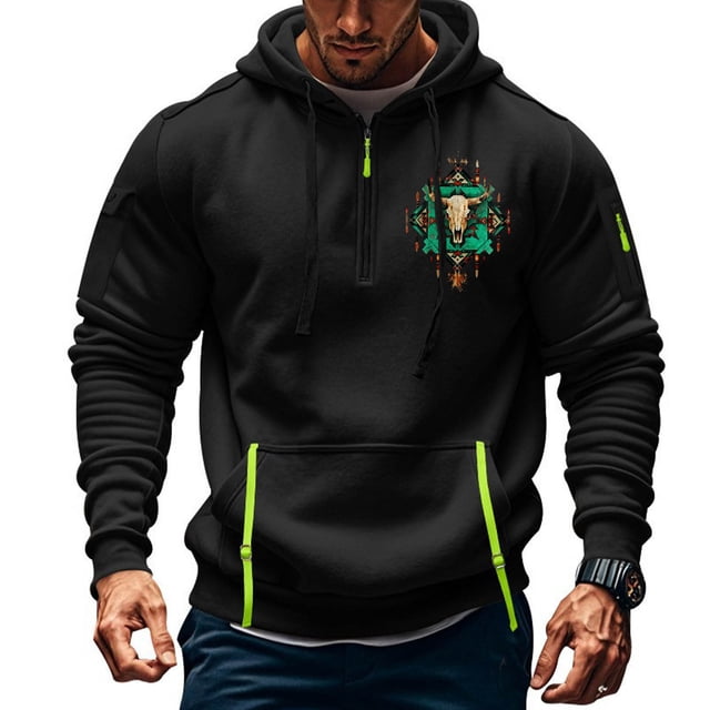 Sudadera con capucha para hombre, jersey estampado, sudadera deportiva de manga larga, blusa para hombre, blusa de poliéster