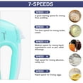 thumbnail image 5 of Lychee Hand Mixer Electric 7 Speeds, Portable Kitchen Handheld Blender for Easy Whipping Dough, Cream, Cakes & Whisking Egg, Green, 5 of 8