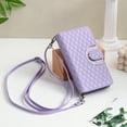 thumbnail image 6 of for iPhone XR Wallet Case, Classic PU Leather Phone Case for Women Men with Zipper Credit Card Holder Wrist Strap Crossbody Strap Shockproof Flip Case for iPhone XR, Purple, 6 of 8