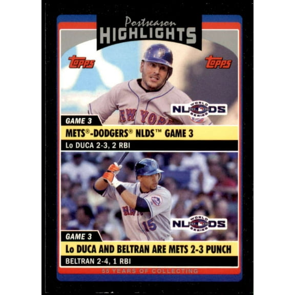 Paul Lo Duca/Carlos Beltran Card 2006 Topps Update Black #UH196