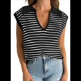 thumbnail image 1 of Suéteres de Verano para Mujer 2025, Cuello en V, Mangas , Suéter Sin Mangas, Chaleco Negro XL, 1 of 6