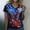 Wine, variant on 2026 250th Anniversary of USA: Vintage Commemorative Women's Long Sleeve Shirt 4th of July Collection, CrewNeck Short Sleeve Shirt Celebration Patriotic Flag Print 1776-2026 Tshirt Black L