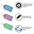 thumbnail image 6 of 50pack Tough Plastic Key Tags w/ Split Ring Label Window Coded ID Luggage Tags, 6 of 7