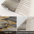 thumbnail image 6 of Yellow Grey Ombre Hallway Runner Rug 2'x5', Modern Marble Ink Painting Washable Kitchen Runner Rug with Tassels, Laundry Room Rugs Woven Cotton Carpet for Bedroom Entryway Front Door, 6 of 9