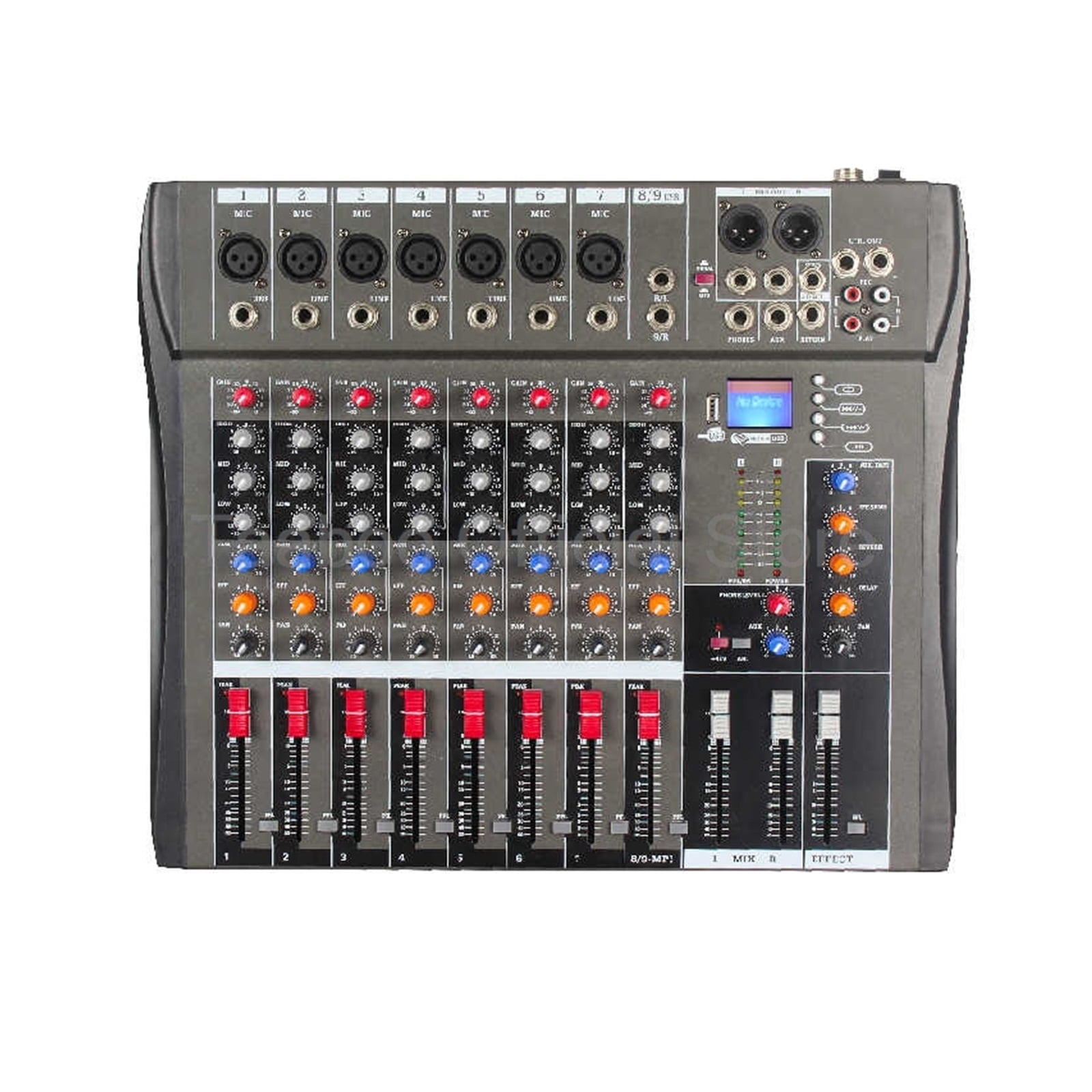 8/12-Channel Mixer Professional Sound Mixing Console Support Bluetooth USB 48V Power Interface for Bar DJ Party ,Easy to Operate
