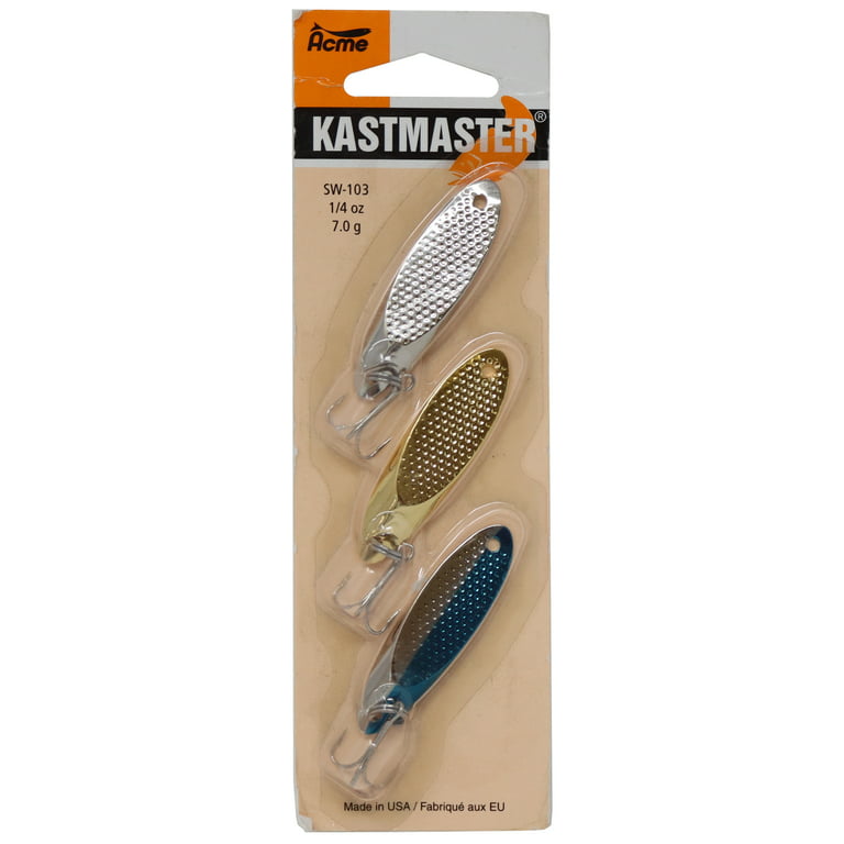 Acme Tackle Kastmaster Hammered Fishing Lure Spoons Assortment 1/4 oz. 3 Pk