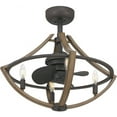 thumbnail image 3 of 23.25 inch 24W 4 Led Fandelier Rustic Caged Ceiling Fan Bailey Street Home 71-Bel-4423712, 3 of 6