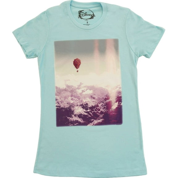 Disney Up Balloons In The Sky Juniors Cancun Blue T-Shirt