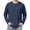 Dark Blue, variant on T-Shirts for Men Comfort Long Sleeve Pocket Lounge Tops Casual Solid Color Crew Neck Pullover Tee Shirts