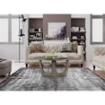 thumbnail image 3 of Gallerie Decor Edgewood Contemporary Wood Coffee Table with Carved Leg in Gray, 3 of 6