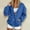 Blue, variant on JJHGVB Women's V-neck Button Down Sweatshirt Casual Sweatshirts Button Up Tops No Hood Half Button Open Front Sweatshirt Stand Henley Collar Lightweight Jackets Women's Sweatshirts Blue S