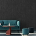 thumbnail image 3 of CHIHUT Black Grasscloth Peel and Stick Wallpaper for kitchen Waterproof 12"x100" Fabric Linen Contact Paper for Bathroom Removable Thick Textured Vinyl Roll for Cabinets Countertops Bedroom, 3 of 8