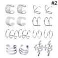 thumbnail image 2 of 8 Paires de Boucles d'Oreilles Créatives Clip Cartilage Non Percées, 2 of 10