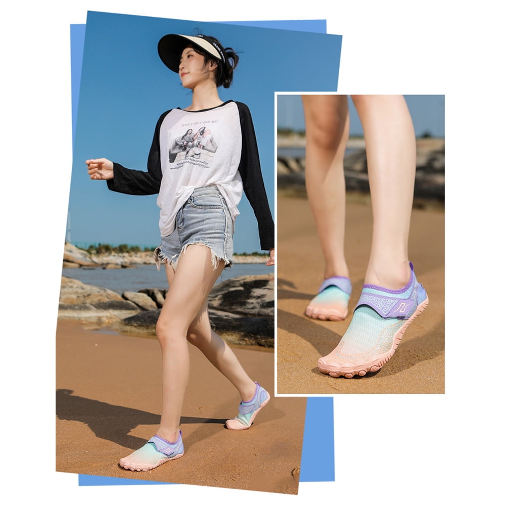 ShYlai Aqua Shoes Breathable Diving Sneaker Wading Shoes for Lake Hiking (Purple 40)