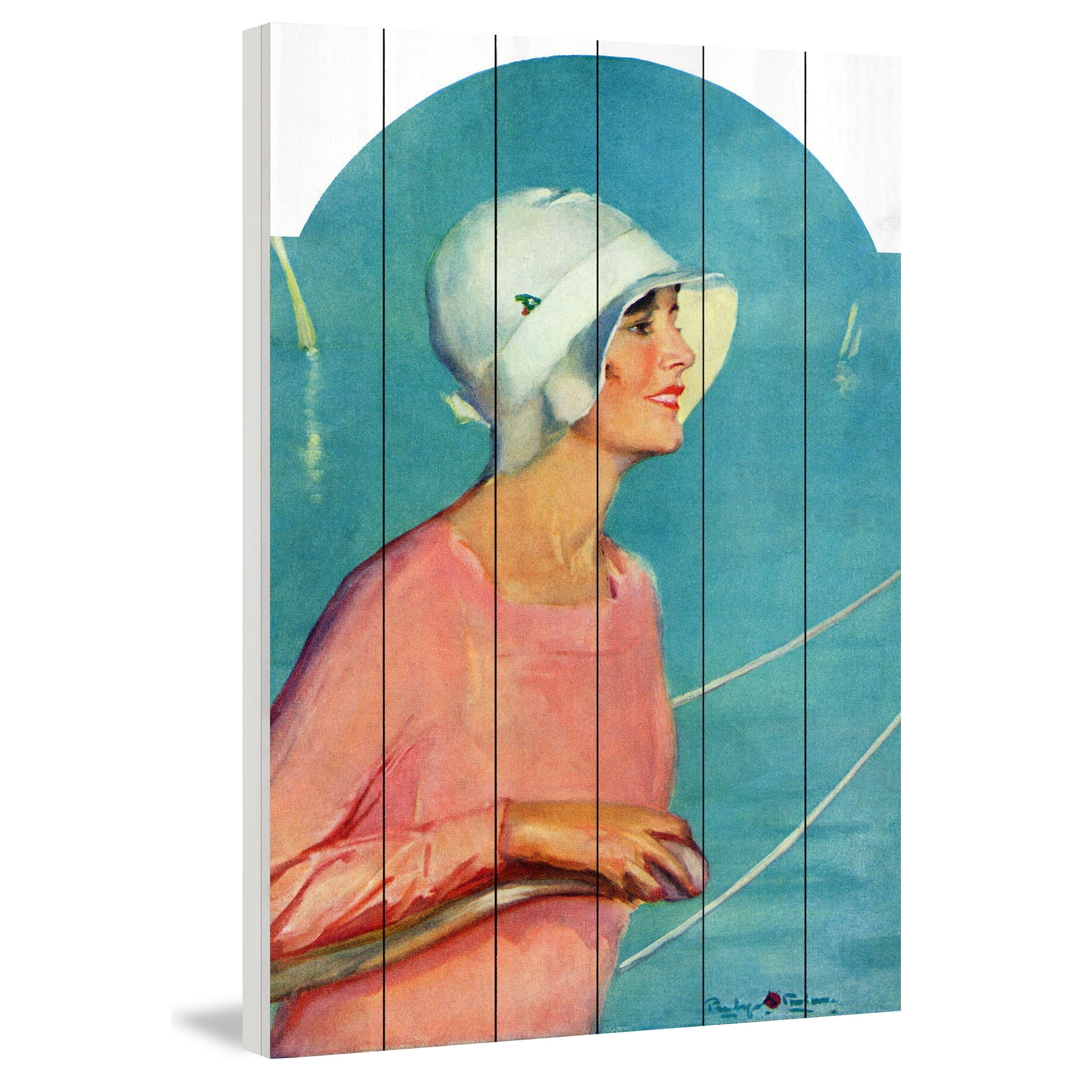 Marmont Hill "Sailing Attire" Painting Print on White Wood