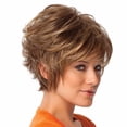 thumbnail image 1 of HLONK Short Layered Wig No Tangled High Simulation Temperature Resistant Layered Short Blonde Wigs with Bangs for Girl, 1 of 7