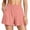 #0076-Pink, variant on Pounoo Women's Shorts Elastic Waist Solid Color Casual Loungewear Bottoms Summer Home Style Lightweight Relaxed Fit Gift