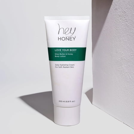 Hey Honey LOVE YOUR BODY - Shea Butter & Honey Body Lotion Daily Hydrating Cream, 200 ml | 6.8 oz