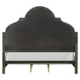 thumbnail image 4 of Lyla King Bed-Scalloped Ivory Upholstery-Rustic Oak Solid Wood, 4 of 8