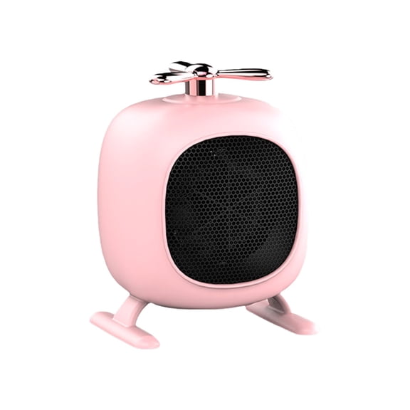 CSSAD Space Heaters,Small Mini Helicopter Desktop Heater Small Sun Energy Saving Small Household Heater,Pink