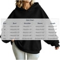 thumbnail image 3 of Women Oversized Hoodie Long Sleeve Drop Shoulder Pullover Solid Color Loose Fit Casual Hooded Sweatshirt, 3 of 9