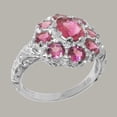 thumbnail image 2 of LBG British Made 925 Sterling Silver Natural Pink Tourmaline Womens Statement Ring - 33 size options - Size 8.75, 2 of 8